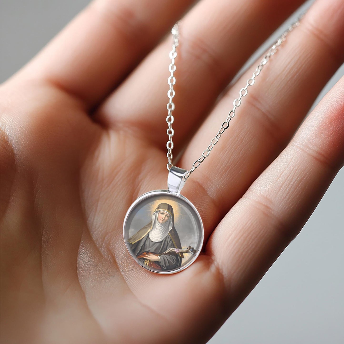 St Colette Necklace Pendant Medal