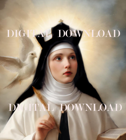 St. Teresa of Avila Religious Art Digital Image Catholic Print image 0