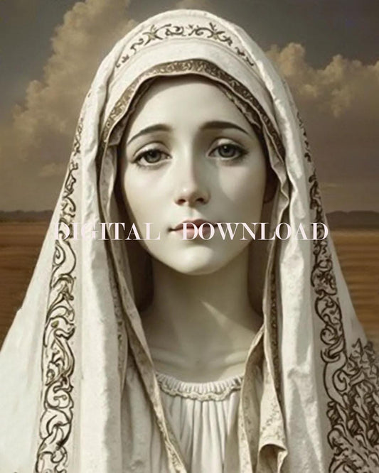 Our Lady Fatima Virgin Mary Religious Art DIGITAL DOWNLOAD
