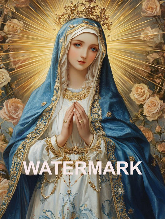 Immaculate Conception Mother Mary Religious Art DIGITAL DOWNLOAD