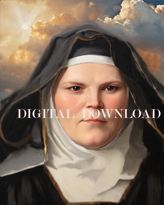 Saint Mariam Baouardy | St. Mary of Jesus Crucified Art DIGITAL DOWNLOAD Print