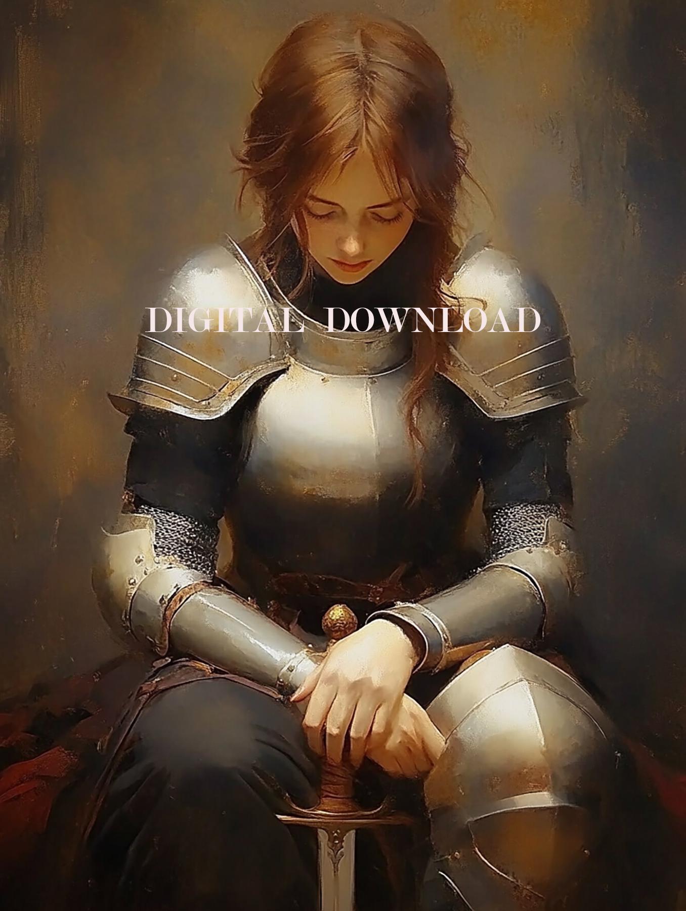 St. Joan of Arc Patron Saint of France Religious Art DIGITAL DOWNLOAD Custom