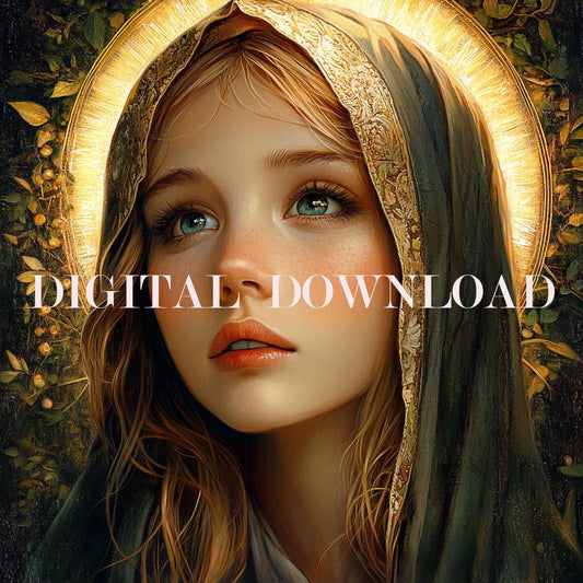 St. Dymphna Religious Art DIGITAL DOWNLOAD Catholic Print Patron Saint of Mental Health