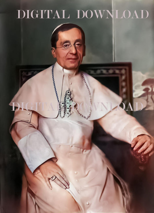 Pope Benedict XV Catholic Art DIGITAL DOWNLOAD Restored Photo