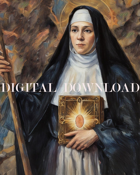 Saint Brigid of Kildare Religious Art DIGITAL DOWNLOAD Catholic Print