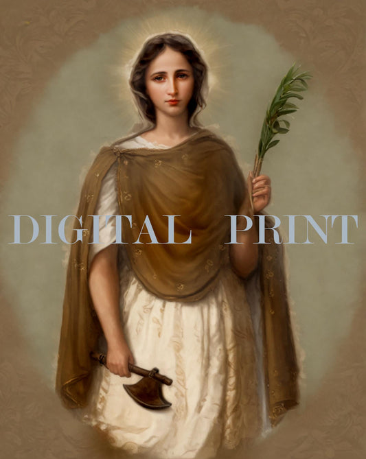 Saint Engratia Gracia Engracia DIGITAL DOWNLOAD Religious Art Print Christian Home Decor