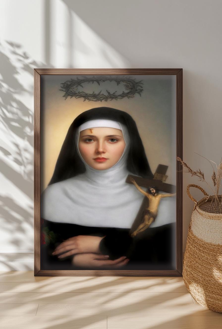 Saint Rita of Cascia Digital Download | Catholic Religious Art Print, Inspirational Decor, Wall Art, Downloadable Artwork