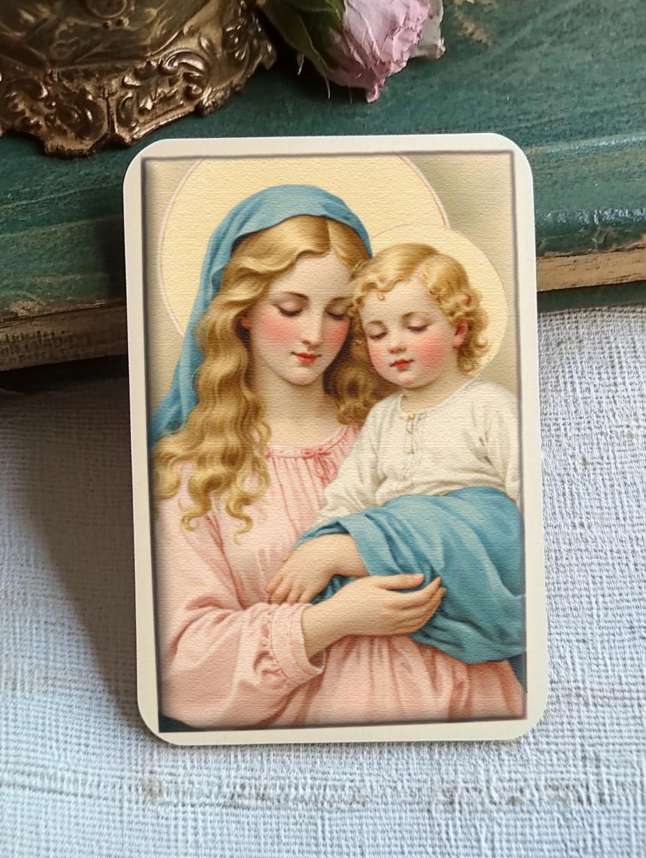 Mother Mary and Baby Jesus DIGITAL DOWNLOAD Religious Art Print Christian