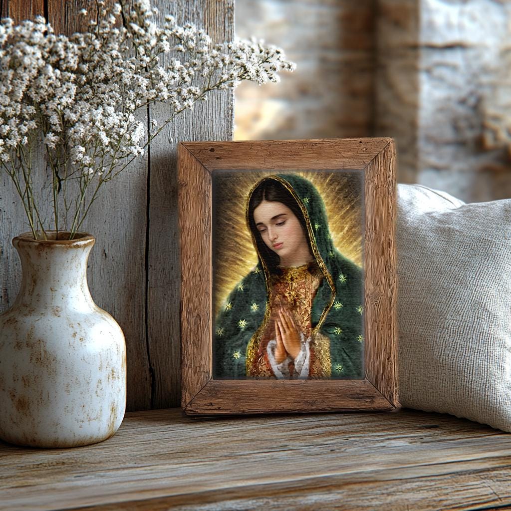 Our Lady of Guadalupe Digital Download | Catholic Religious Art Print | Christian Home Decor