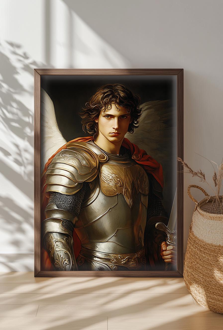 Saint Michael Archangel Digital Download | Religious Catholic Art Print | Christian Home Decor