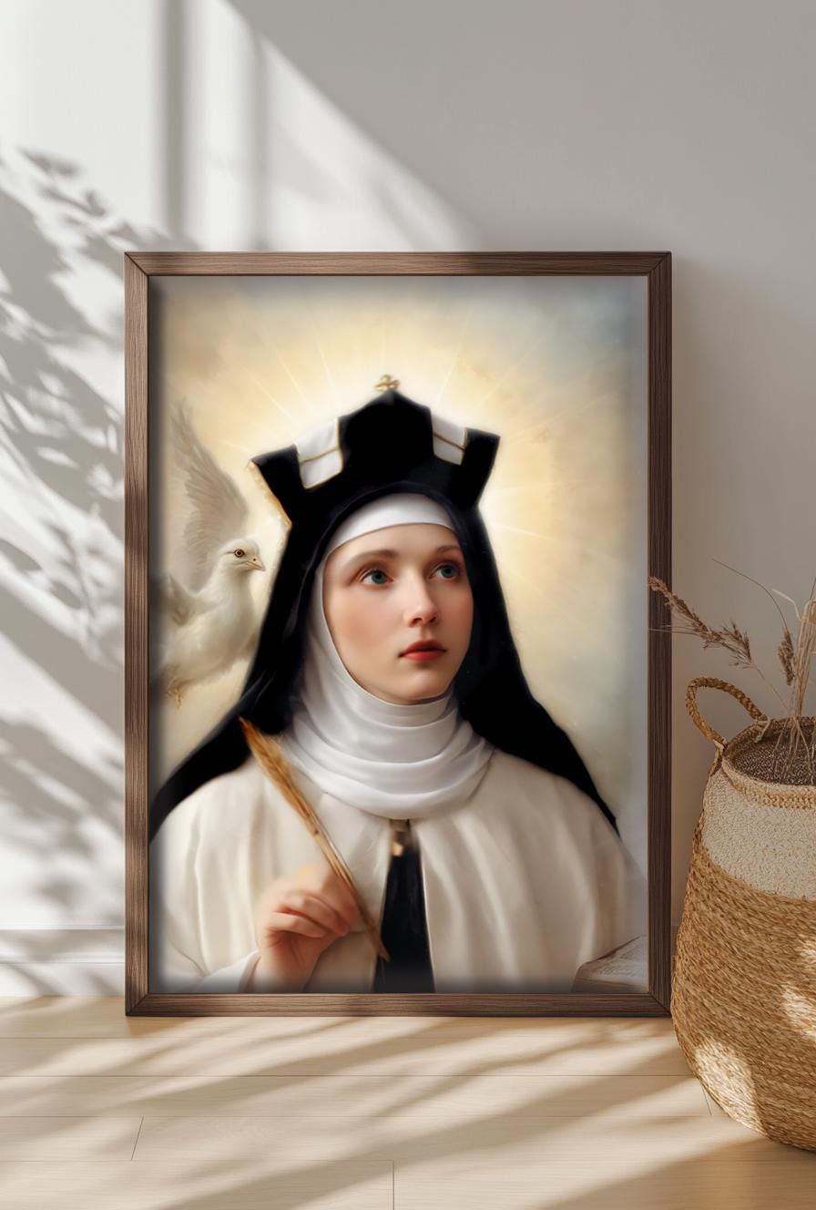 Teresa of Avila Religious Art | Digital Download Catholic Print | Spiritual Wall Decor for Home & Office