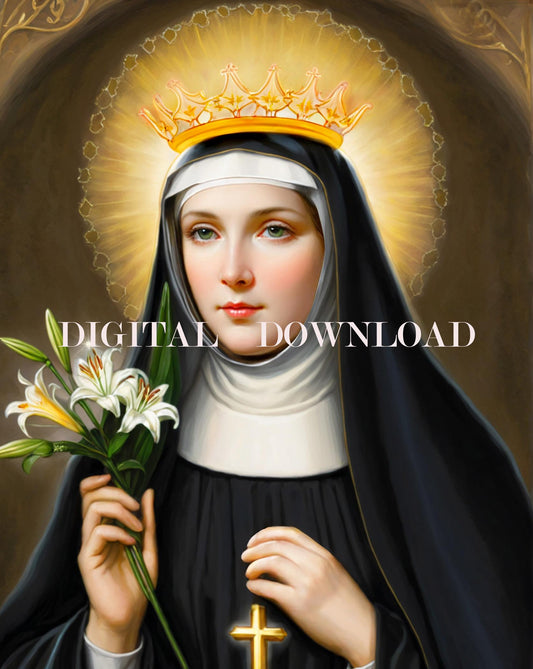 St. Patricia Catholic Digital Download, Beautiful Art Print for Instant Download, for Decor, Prayer, and Devotion