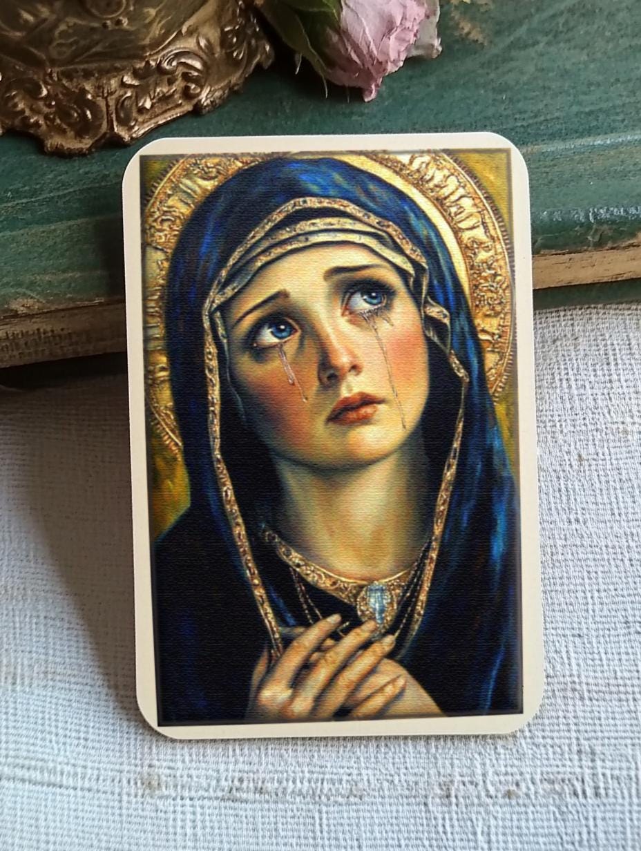 Our Lady of Sorrows Digital Download | Holy Mother Mary Religious Art Print Decor for Home & Gifts