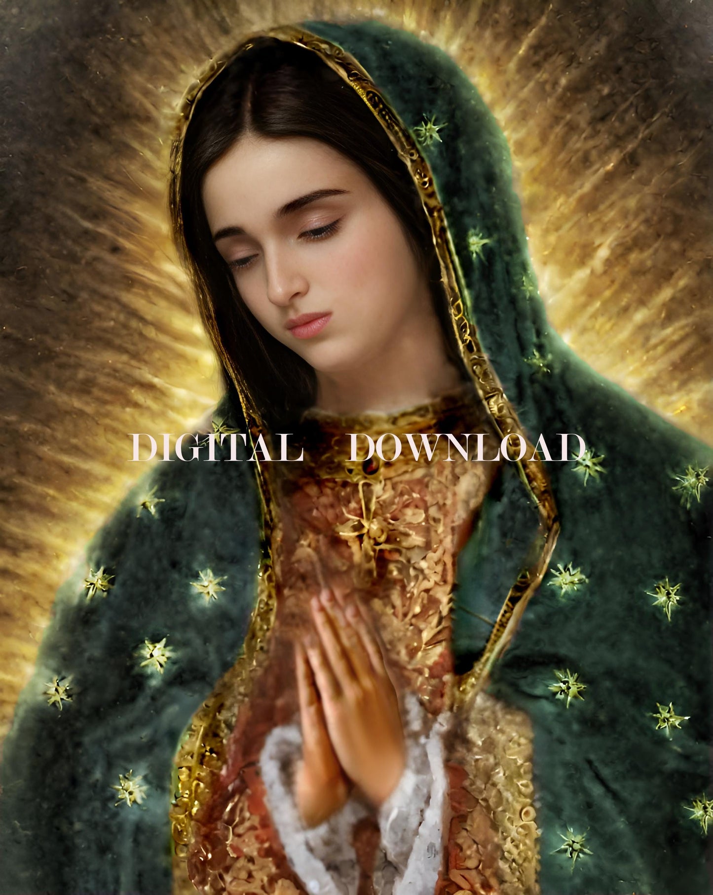 Our Lady of Guadalupe Digital Download | Catholic Religious Art Print | Christian Home Decor