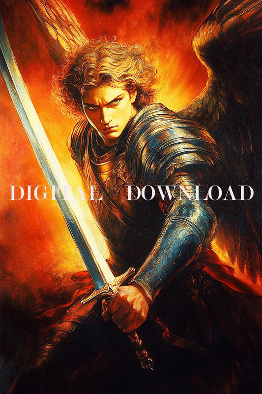 St. Michael the Archangel Image | DIGITAL DOWNLOAD Religious Art Print Christian | DIY Decor