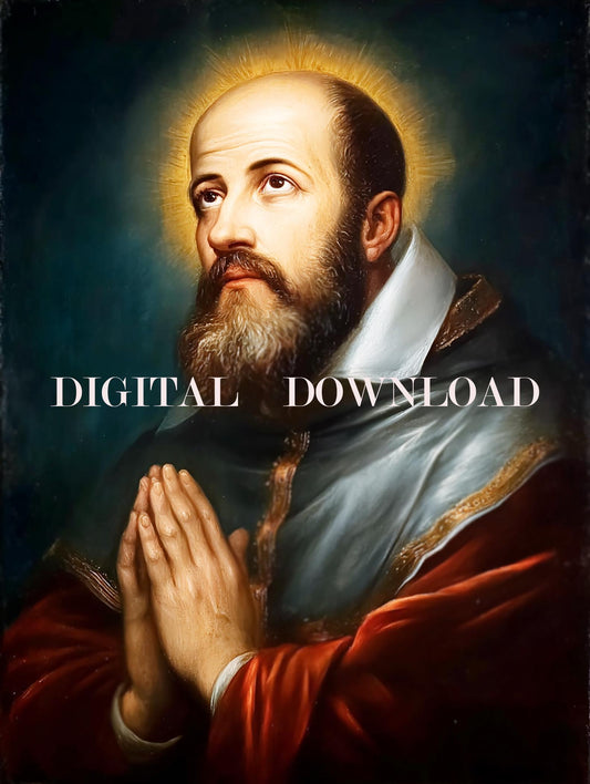 St. Francis de Sales Catholic DIGITAL DOWNLOAD Religious Art Print Christian