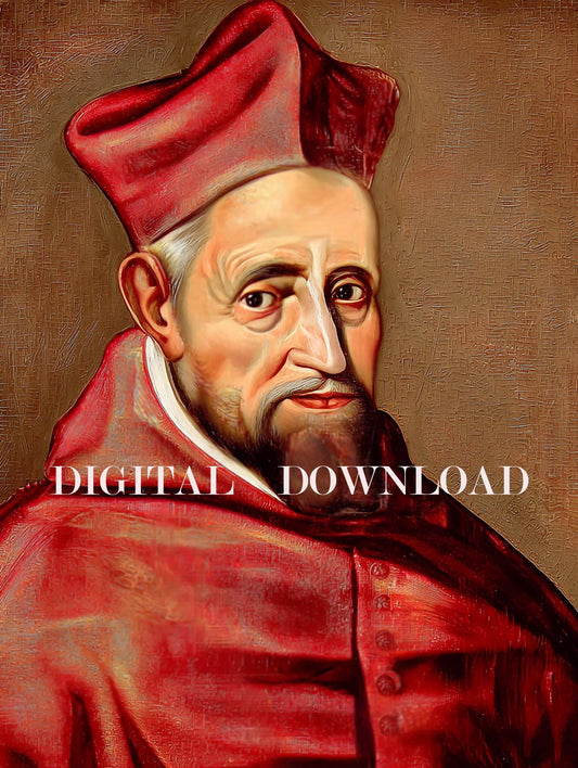 St. Robert Bellarmine Catholic Art DIGITAL DOWNLOAD Religious Print Christian