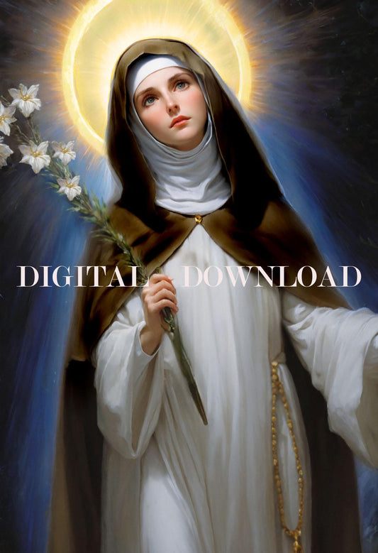 Blessed Diana d&#39;Andalo of Bologna DIGITAL DOWNLOAD Religious Art Print Christian