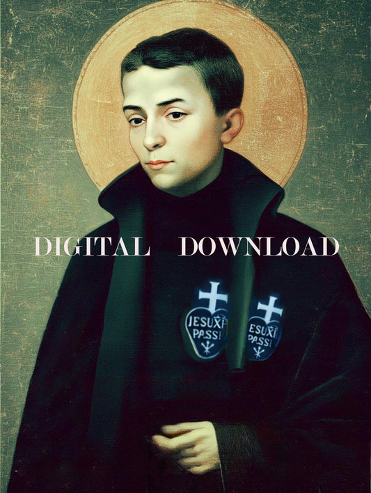 St. Gabriel of Our Lady of Sorrows Catholic Religious Art DIGITAL DOWNLOAD