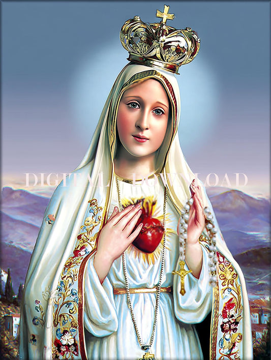 Our Lady Fatima Mother Mary Catholic Art print