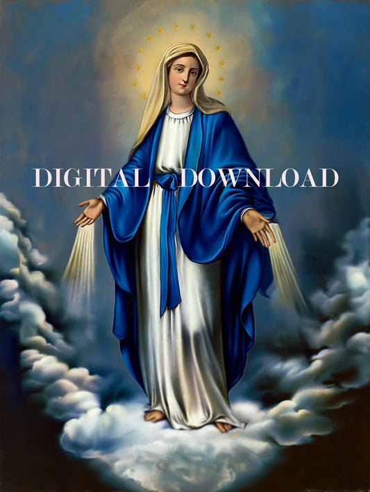 Our Lady of Grace DIGITAL DOWNLOAD Catholic Art Print Christian