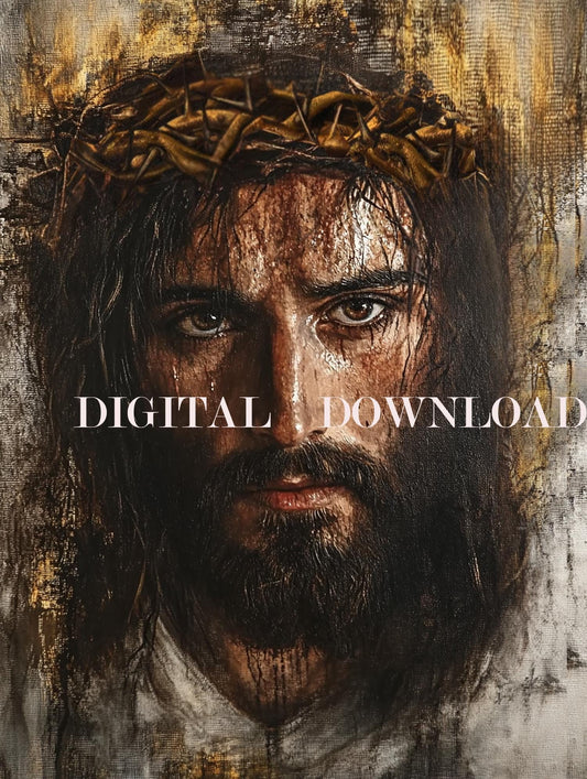 Jesus Image DIGITAL DOWNLOAD Religious Art Print Christian