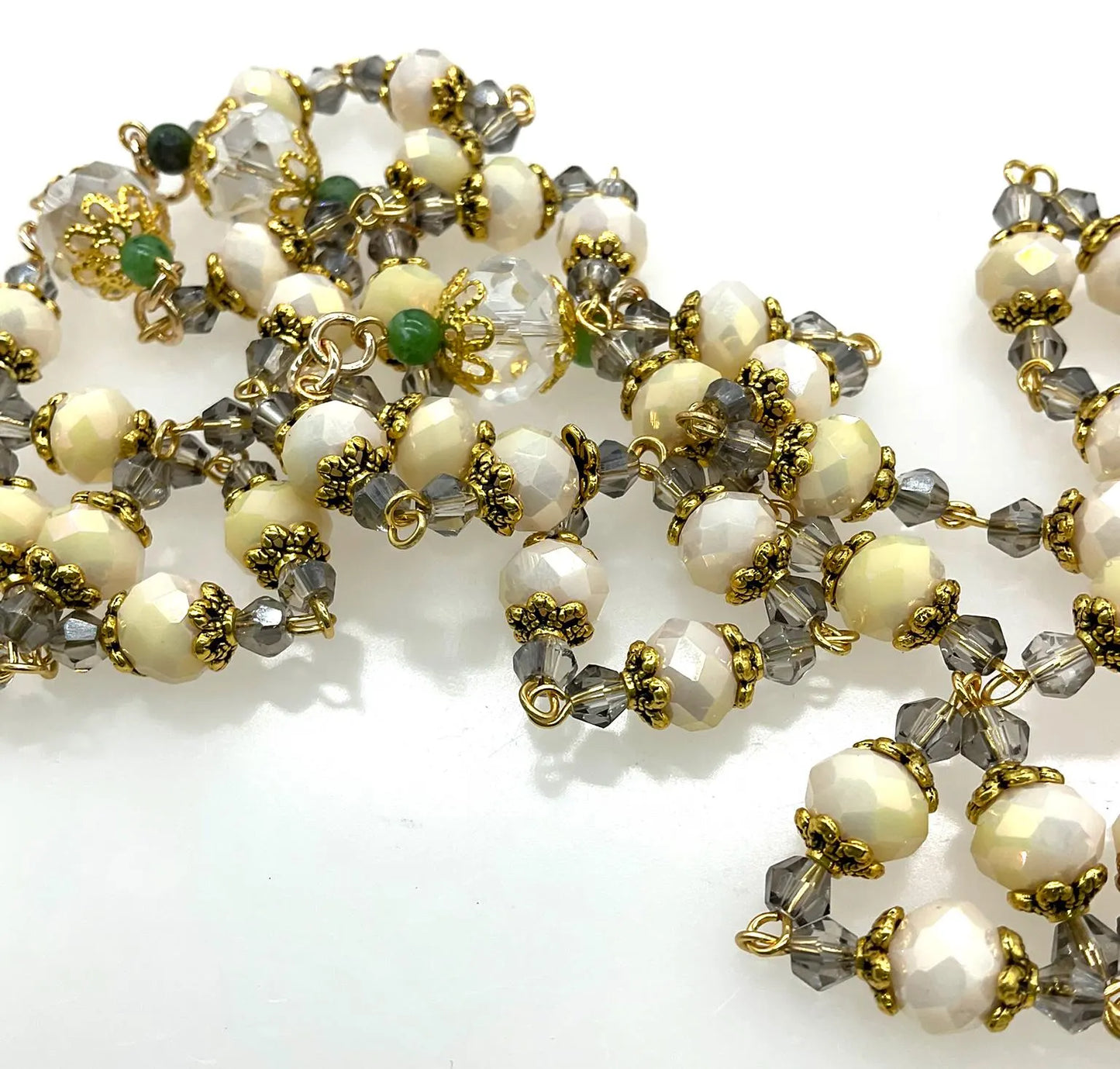 Our Lady of Sorrows Rosary - Gold Tone Sacred Heart Tears Drops